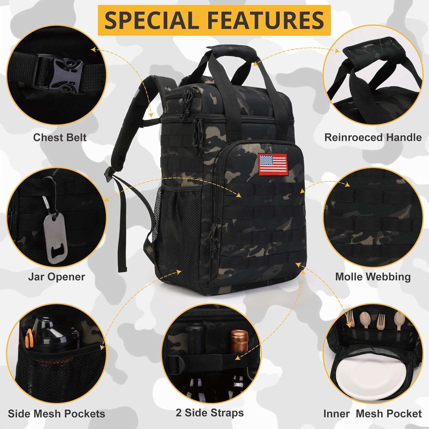 Mochila Enfriadora Táctica ATRIPACK 35L Impermeable Camuflaje