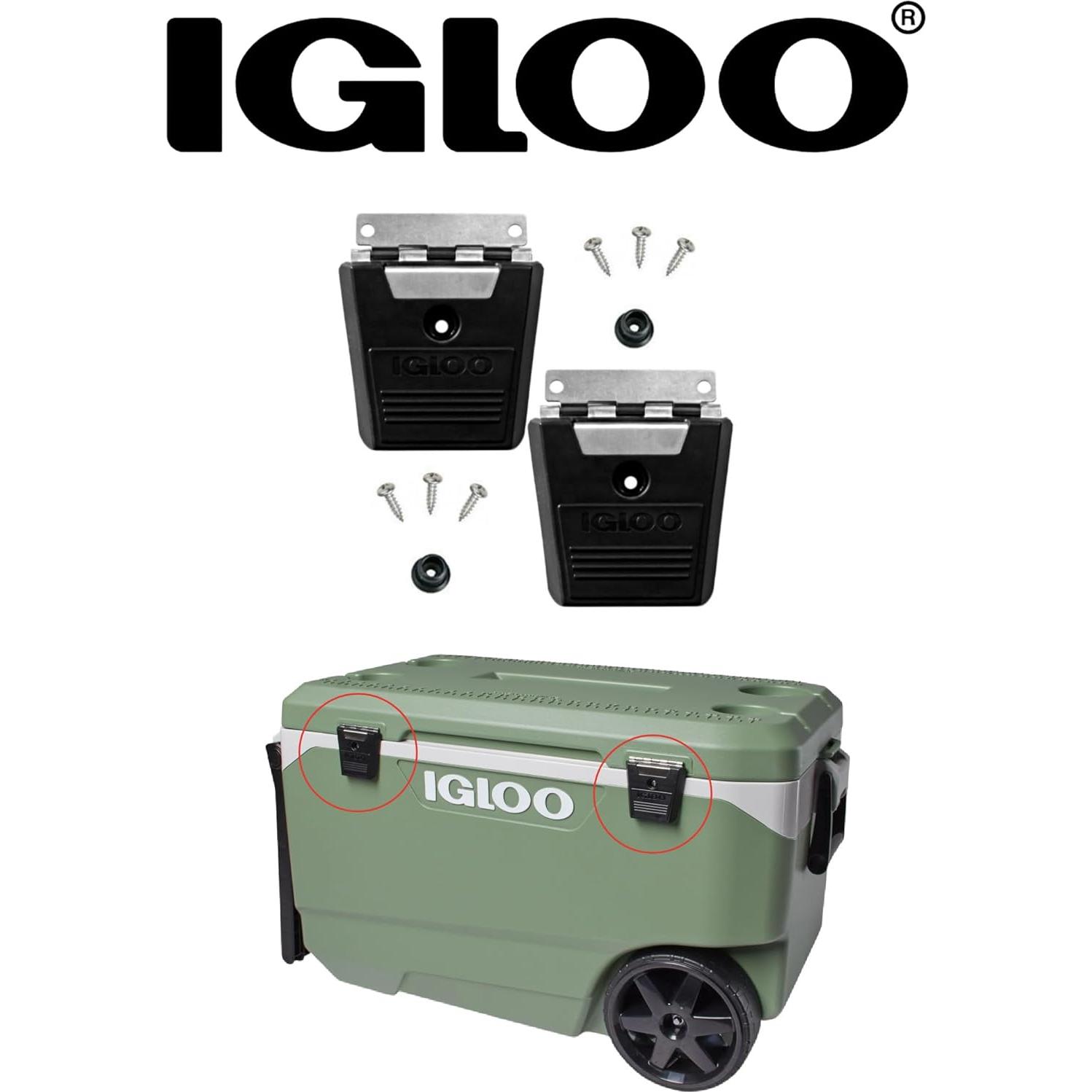 Pestillos Híbridos Igloo para Neveras 2-Pack Acero Inoxidable