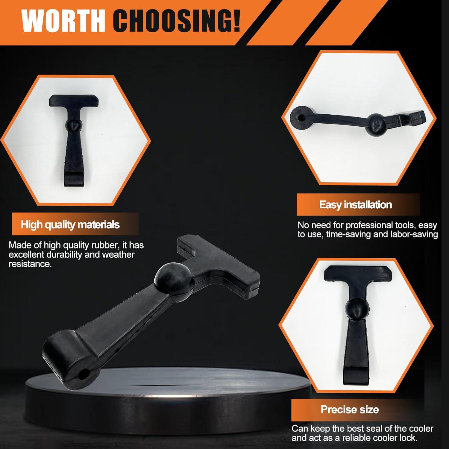 Ganchos de Reemplazo Neopreno RNTKAB para Nevera Yeti RTIC - Paquete de 4