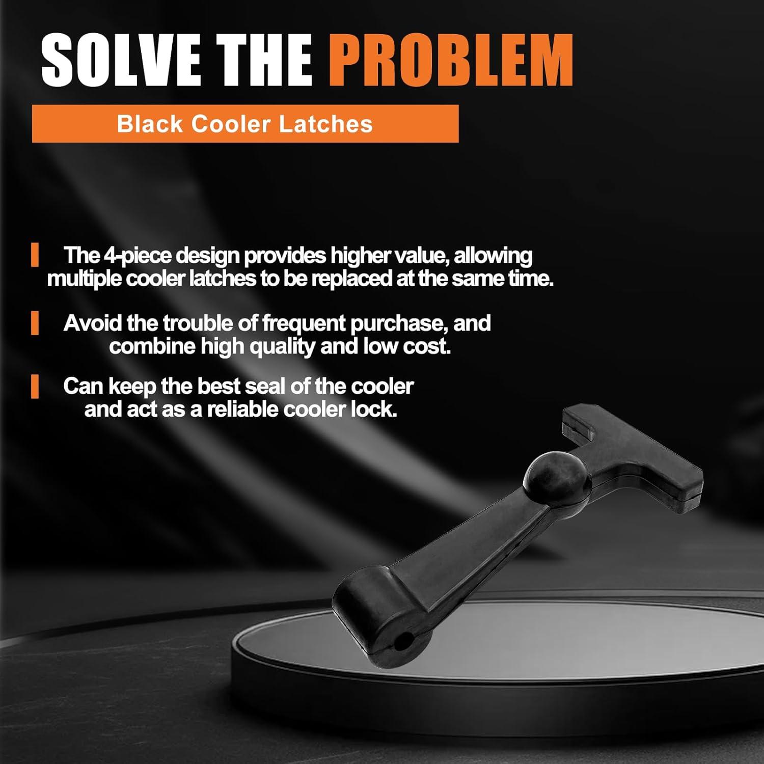 Ganchos de Reemplazo Neopreno RNTKAB para Nevera Yeti RTIC - Paquete de 4