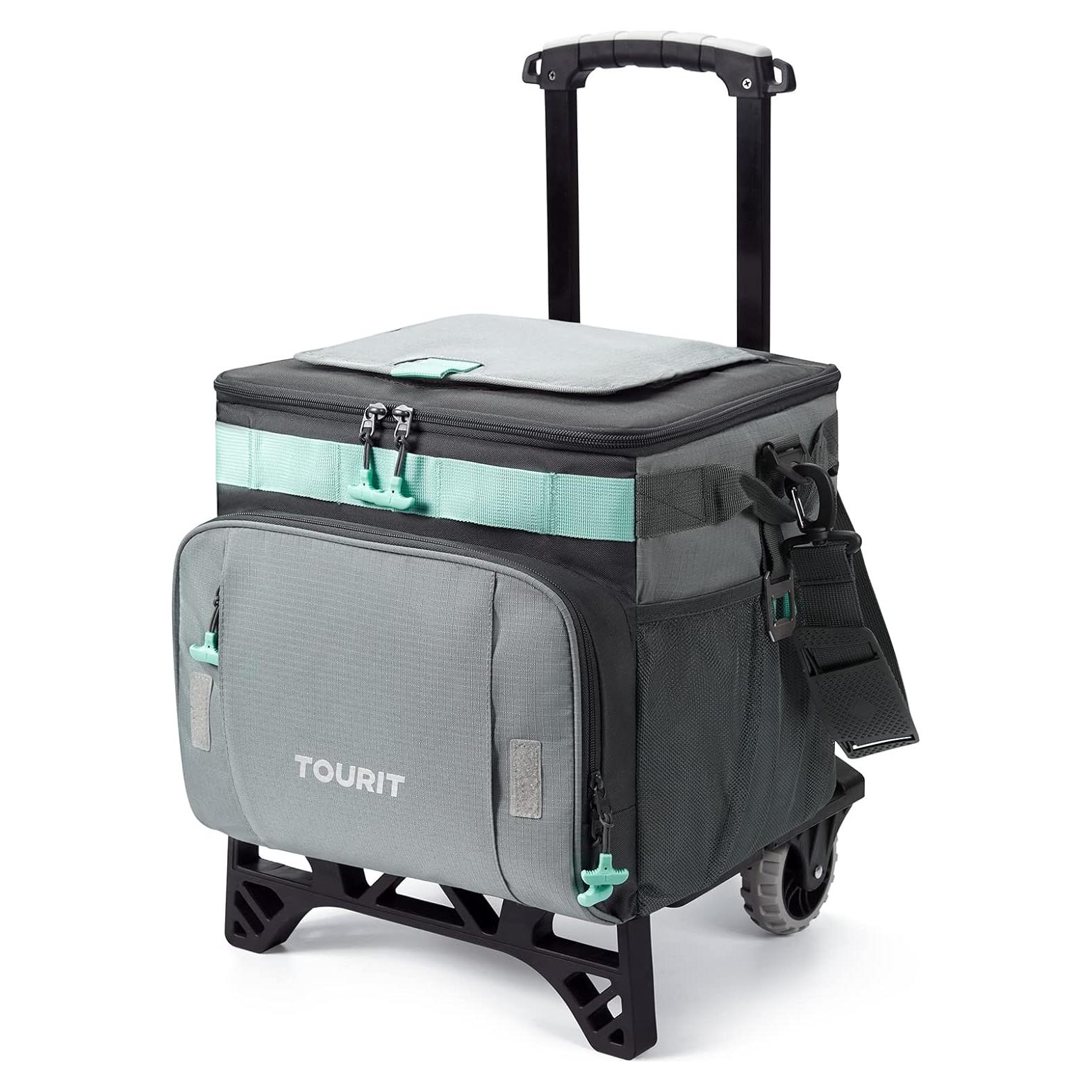 Nevera Rodante TOURIT 30L Aislada con Ruedas para Camping