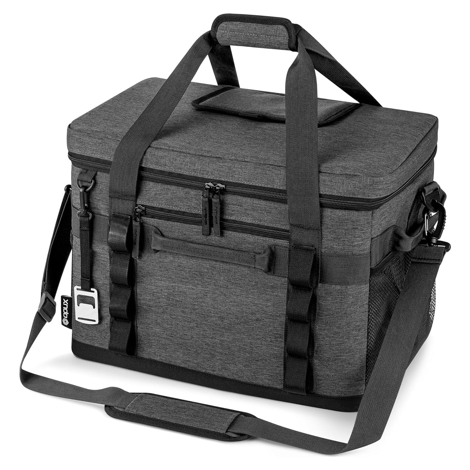 Bolsa Térmica OPUX 60 Latas Aislada Plegable Gris Carbón