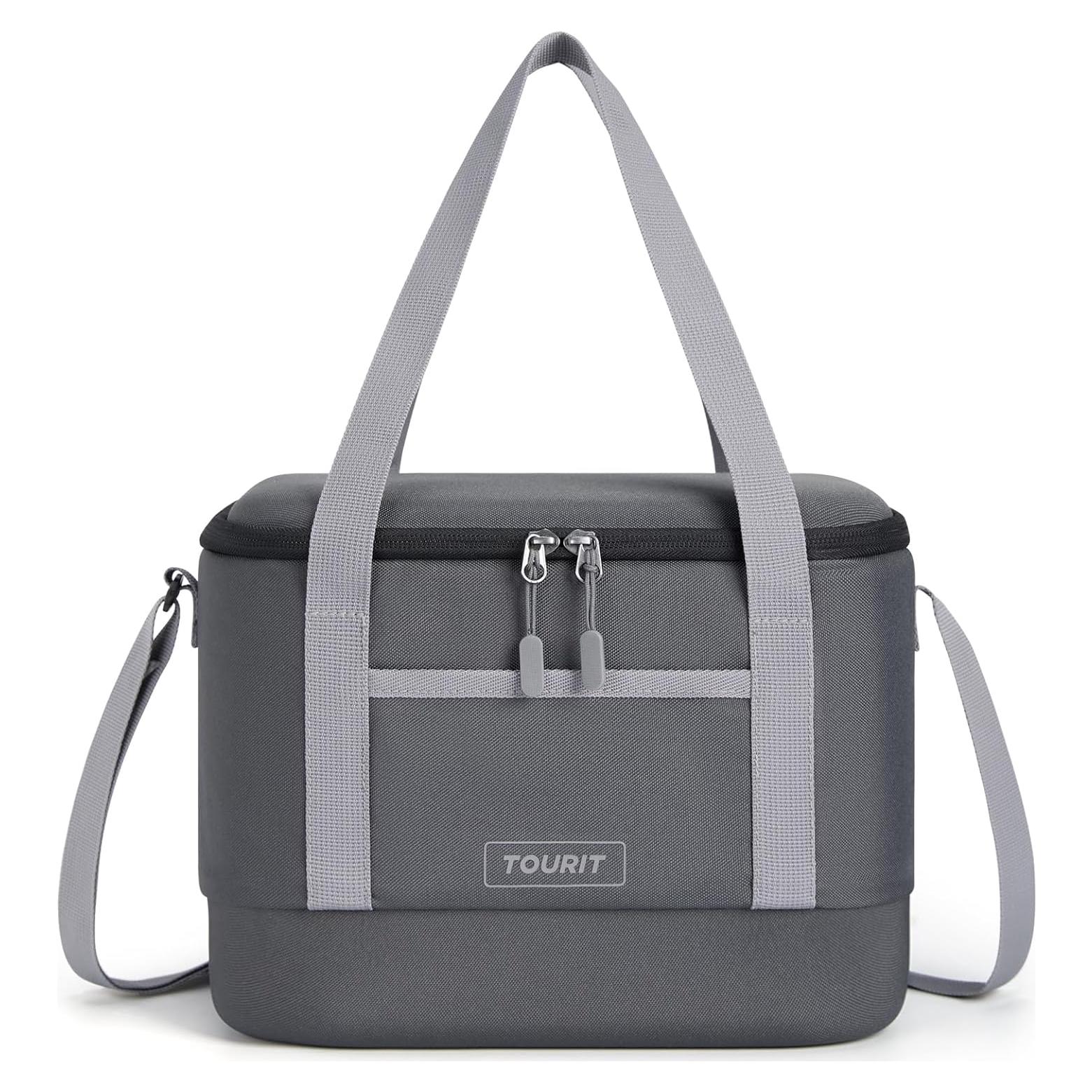 Bolsa Térmica Aislada TOURIT 12L Gris Oscuro para Camping