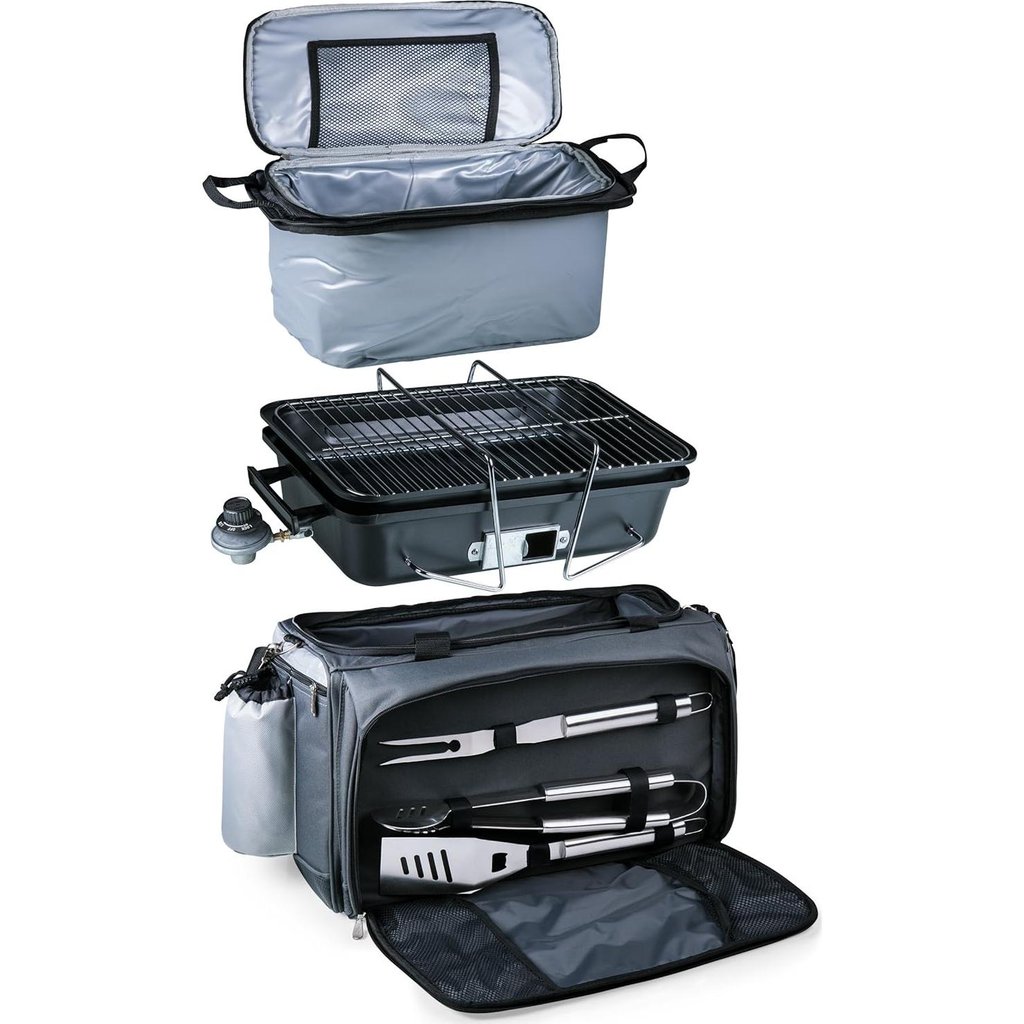 Set de BBQ y Cooler Portátil Vulcan Picnic Time 53.3x37.1cm