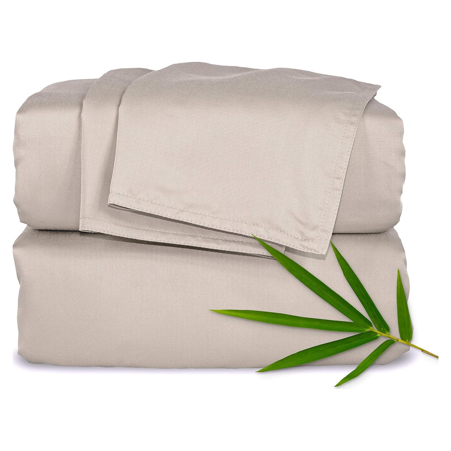 Sábanas Cortas Queen Pure Bamboo 100% Viscosa Orgánica Arena