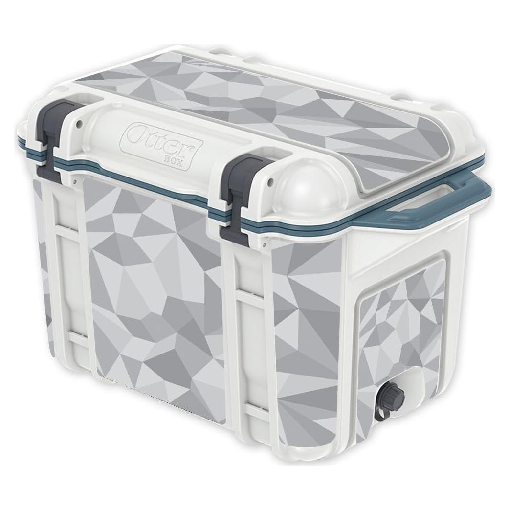 Piel de Vinilo MightySkins para Enfriador OtterBox 45 qt - Polígono Gris