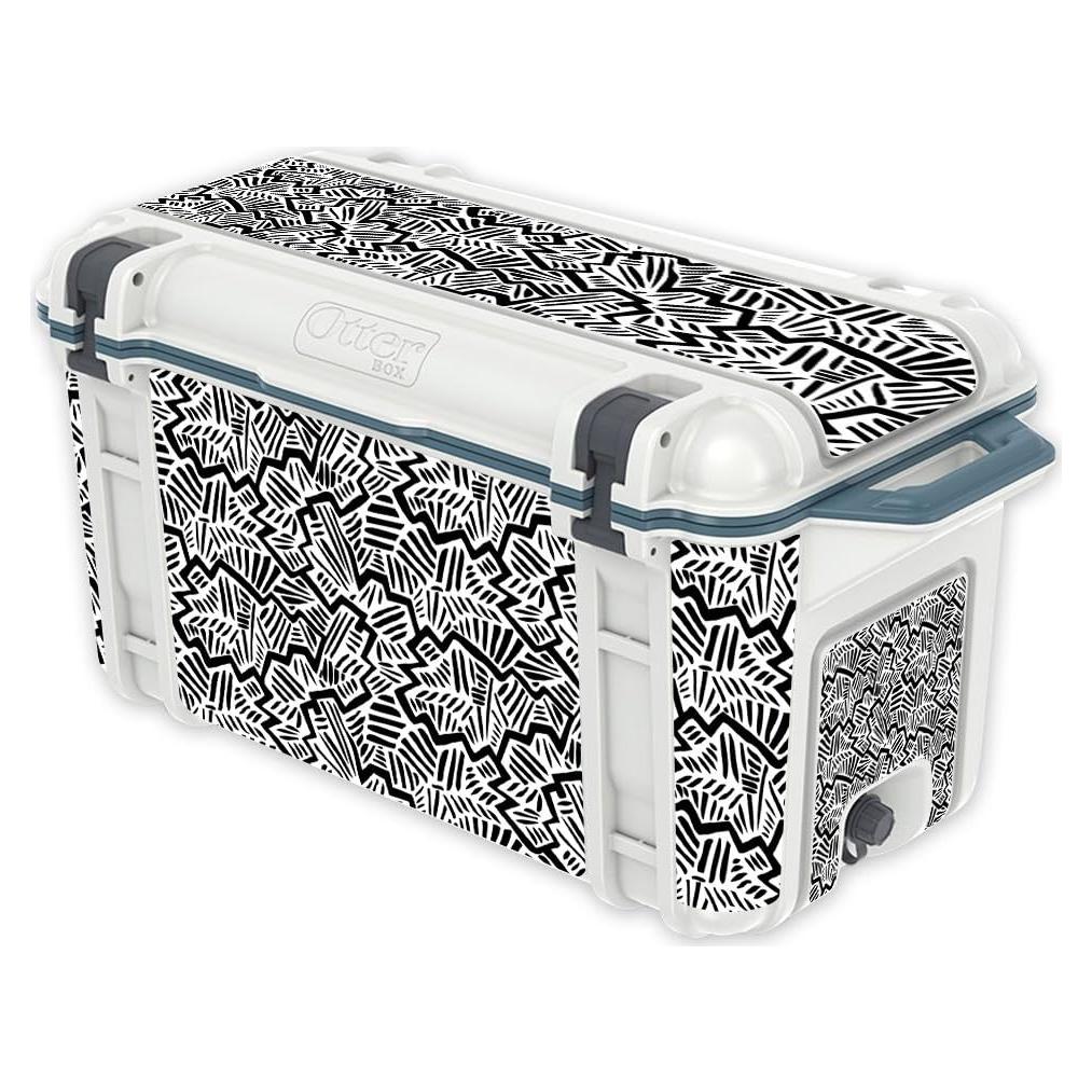 Piel de Vinilo MightySkins para Enfriador OtterBox 65 qt - Negro Abstracto