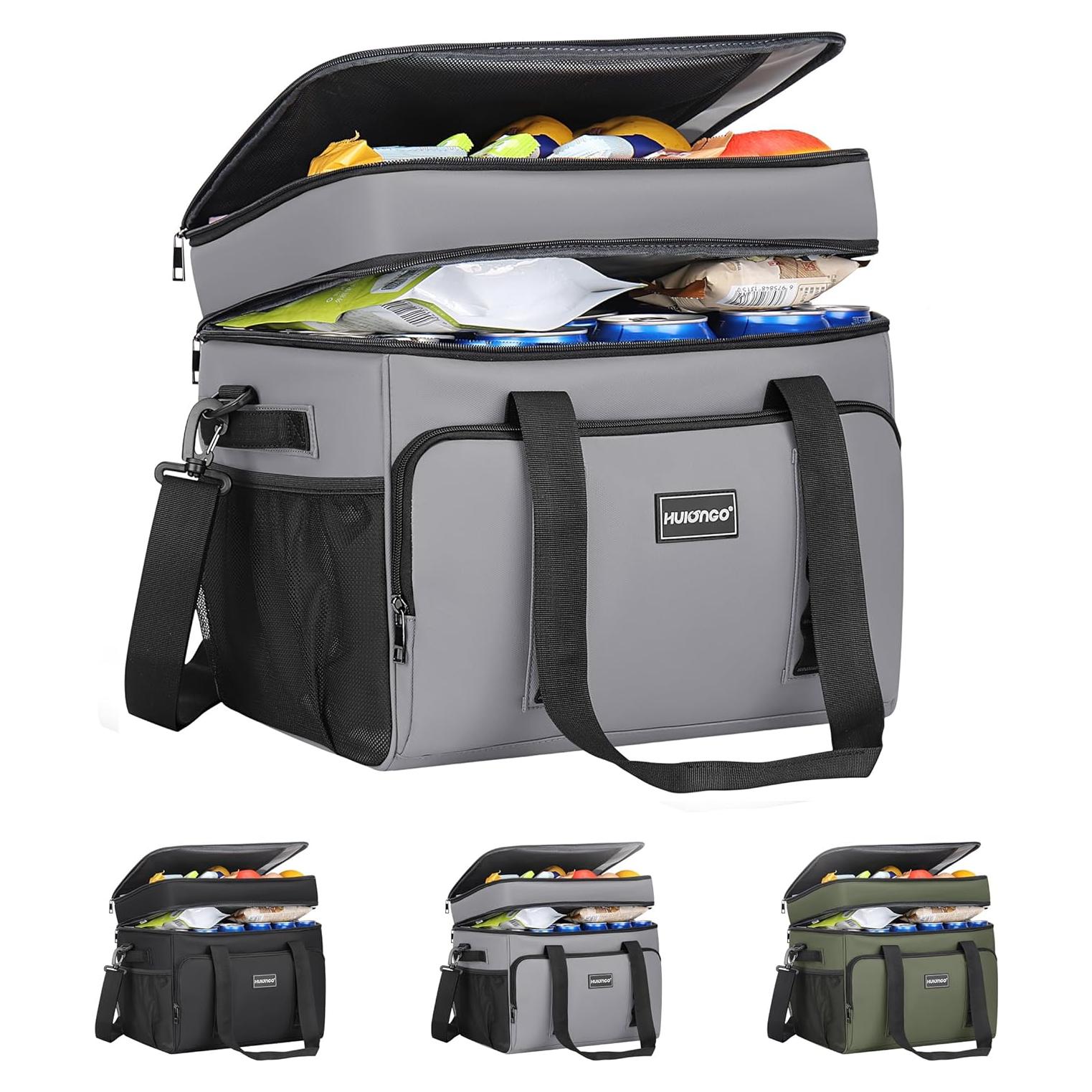 Bolsa Térmica Aislada Hulongo 20L Portátil Gris para Picnic