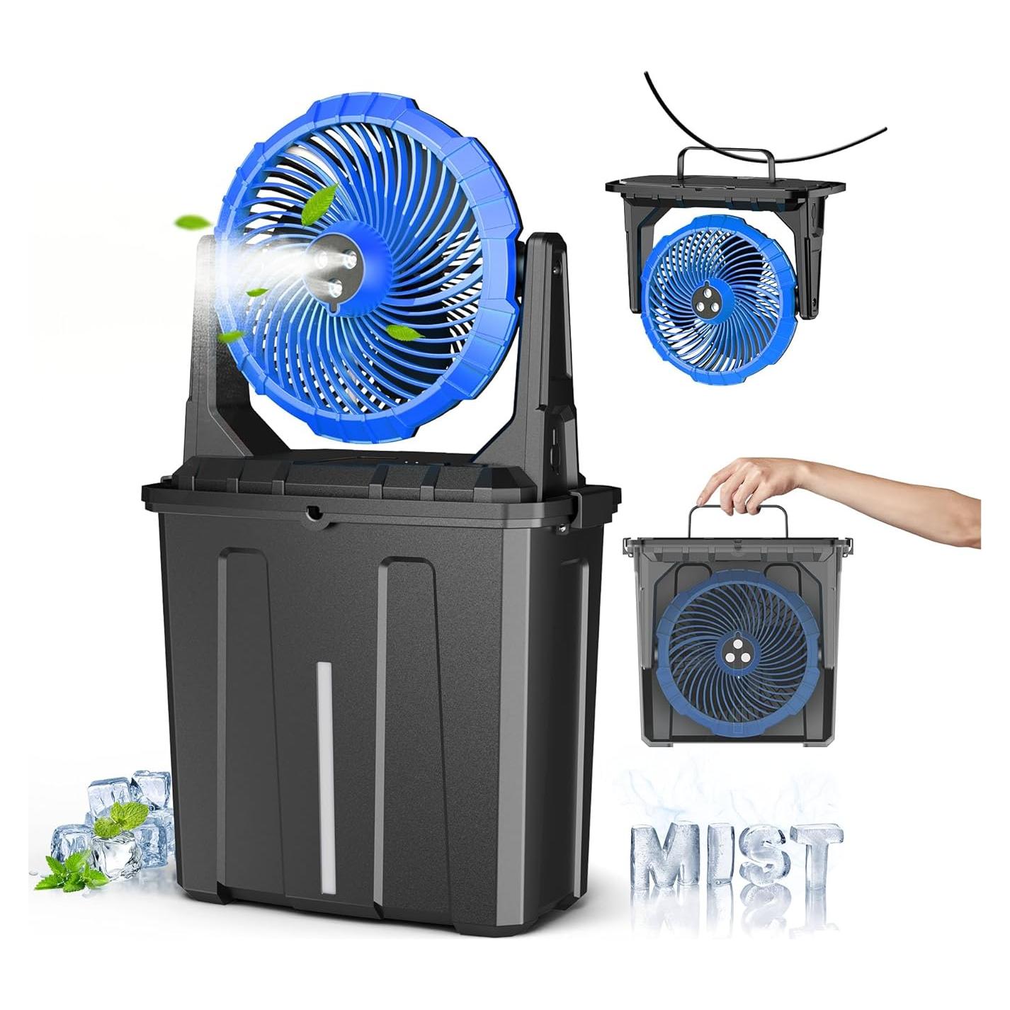 Ventilador Portátil Nebulizador Ausic P30 30000mAh 9L Azul