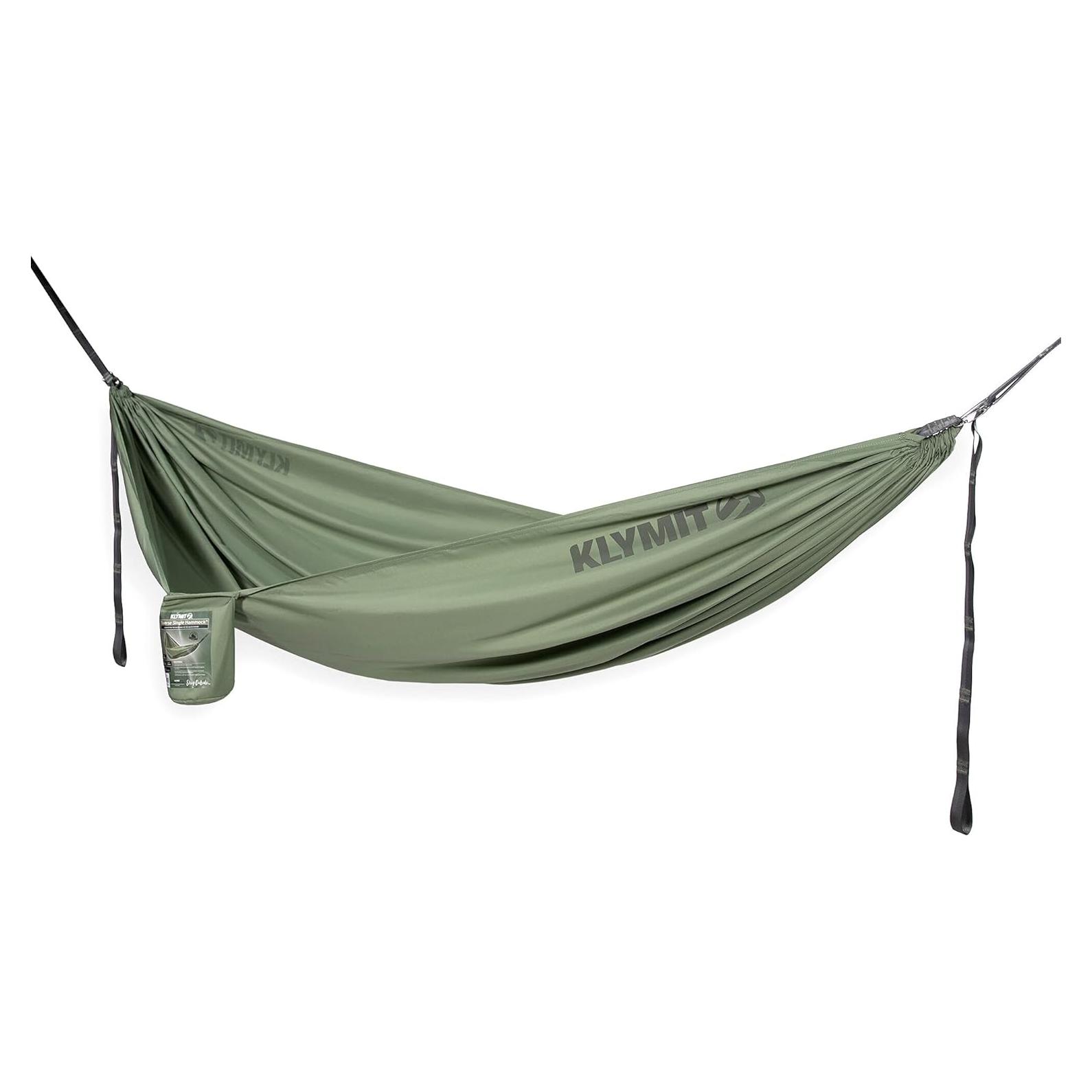 Klymit Single Traverse Hammock, Portable Hammock for Camping, Green