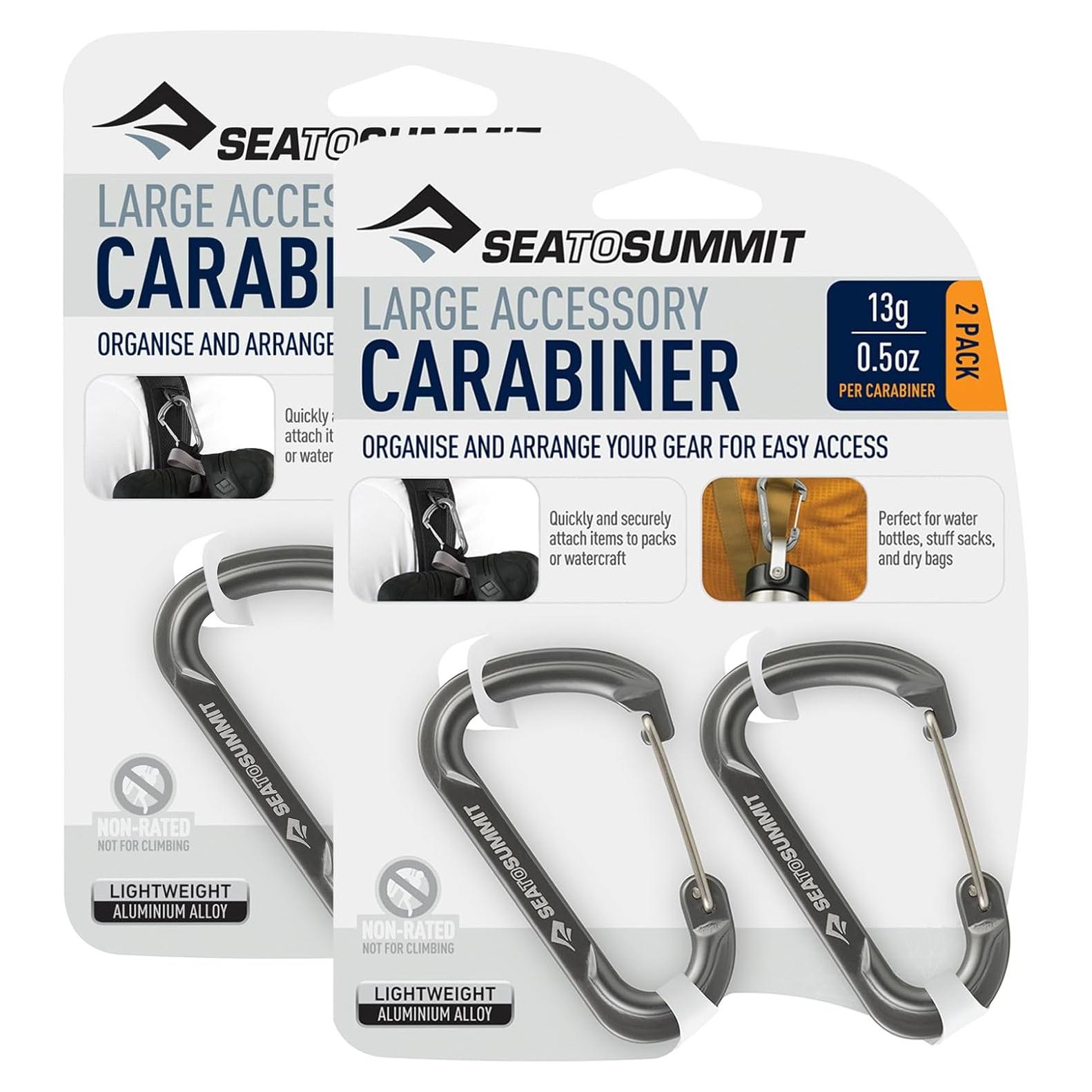 Carabiners Grandes Sea to Summit 4-Pack Aluminio Gris