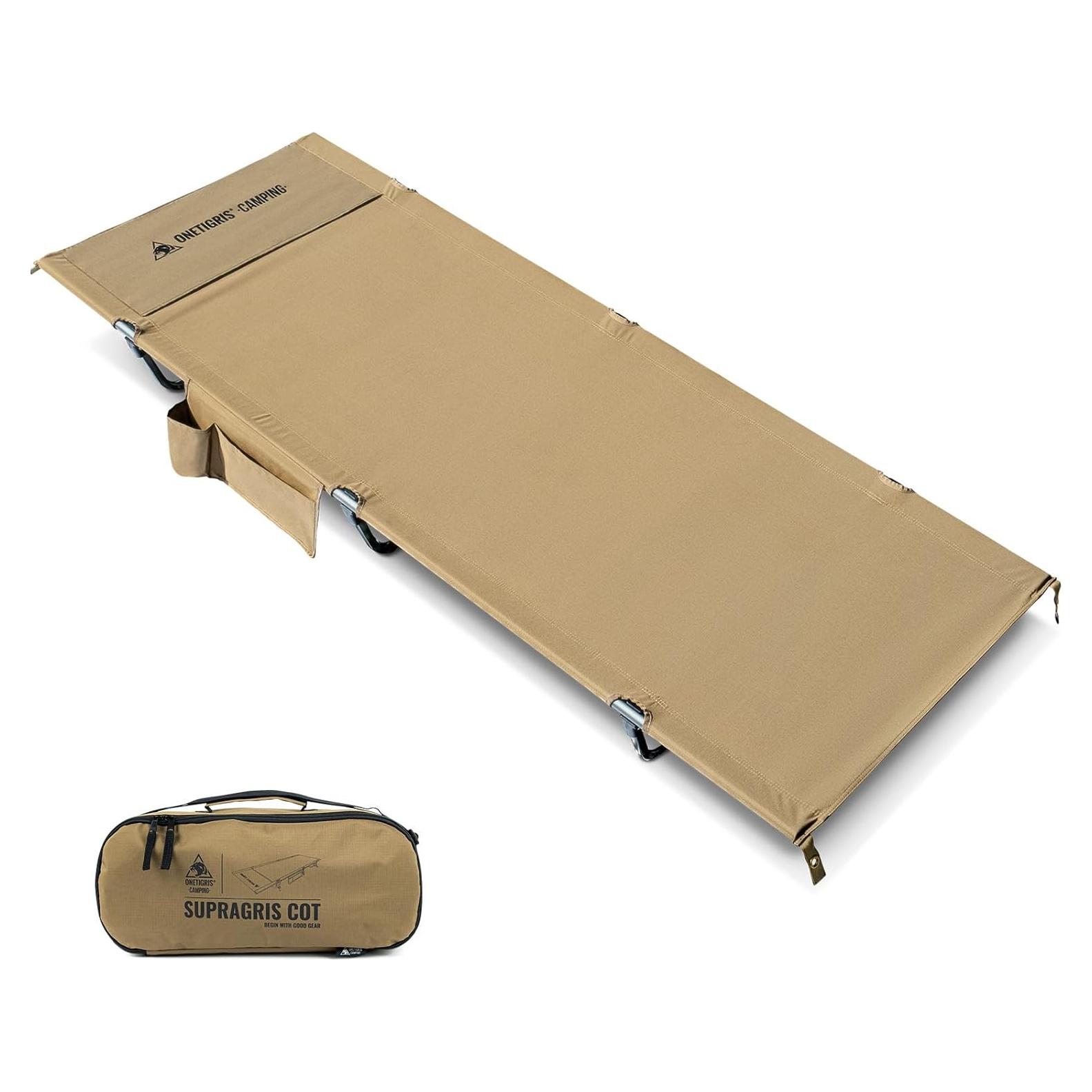 Cama de Camping OneTigris SUPRAGRIS Plegable 400lbs Marrón