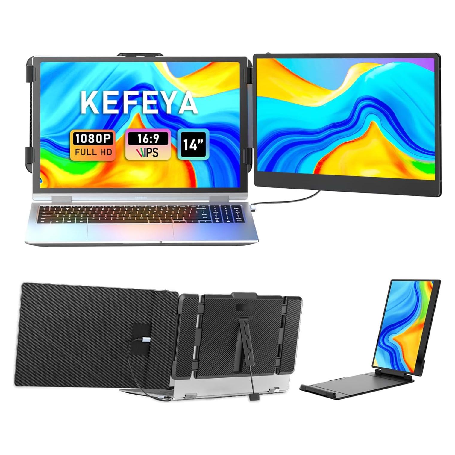 Extensor de Pantalla Doble KEFEYA S1 14" FHD 1080P USB-C