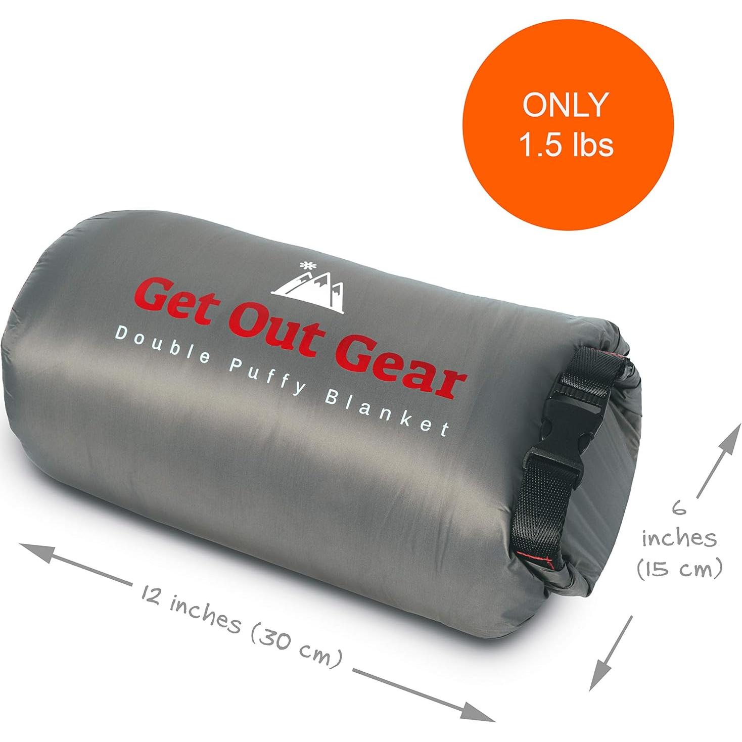 Manta Camping Doble Puffy Get Out Gear - 203x137 cm, Impermeable