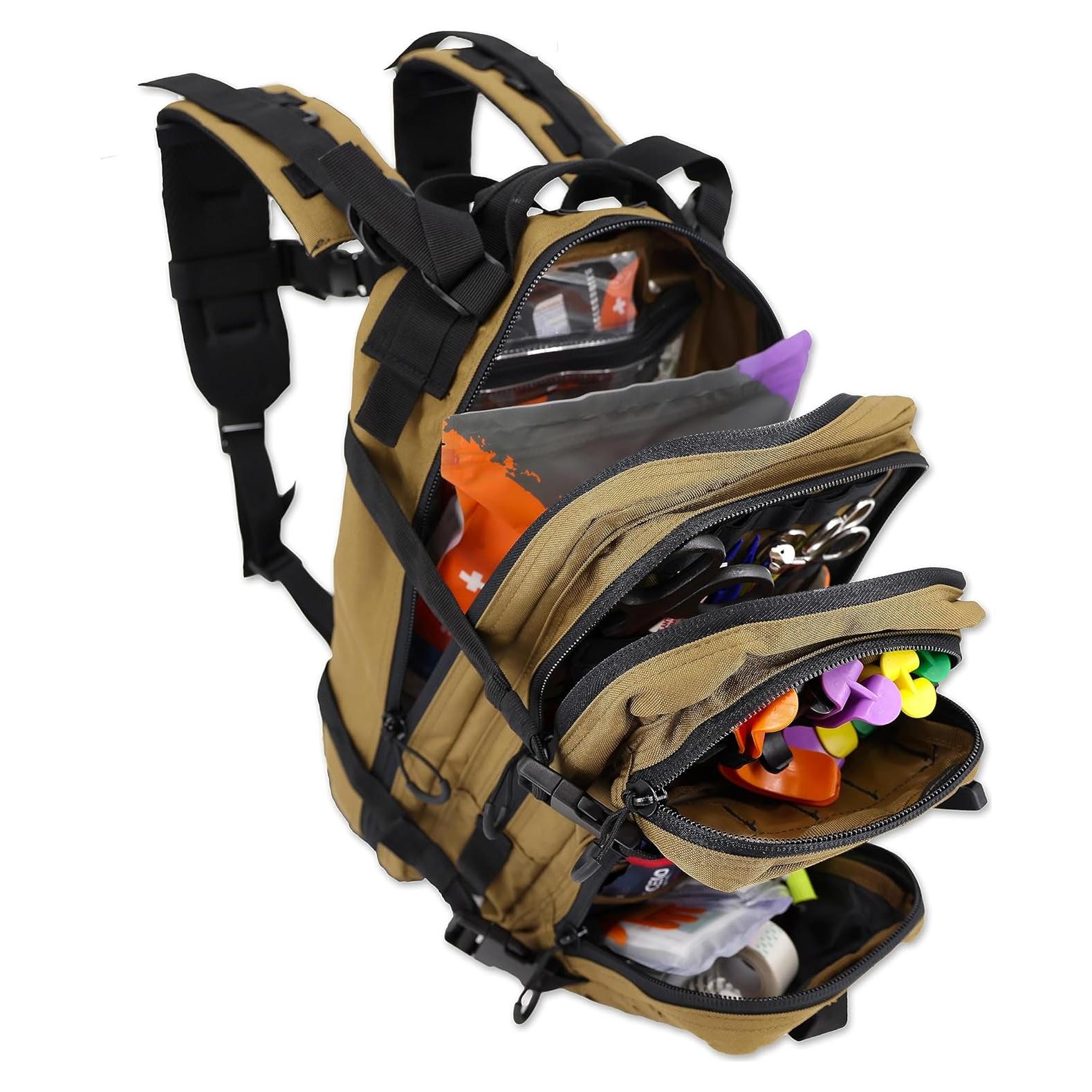 Mochila Médica Lightning X LXPB89 con Kit de Primeros Auxilios - Tan