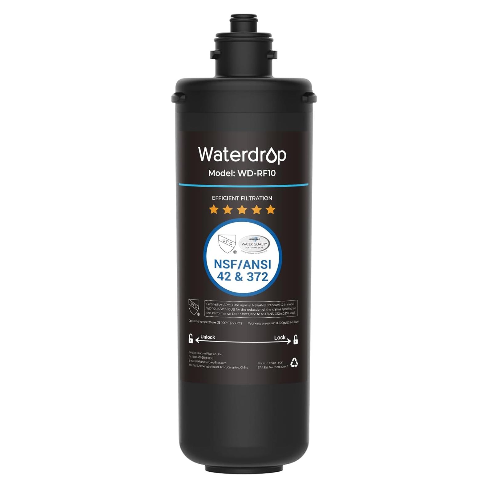 Cartucho de Filtro Waterdrop RF10 para Agua Bajo Fregadero