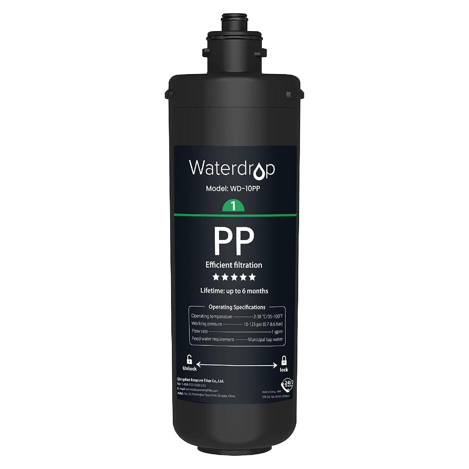 Filtro de agua bajo fregadero Waterdrop WD-10PP 3 etapas