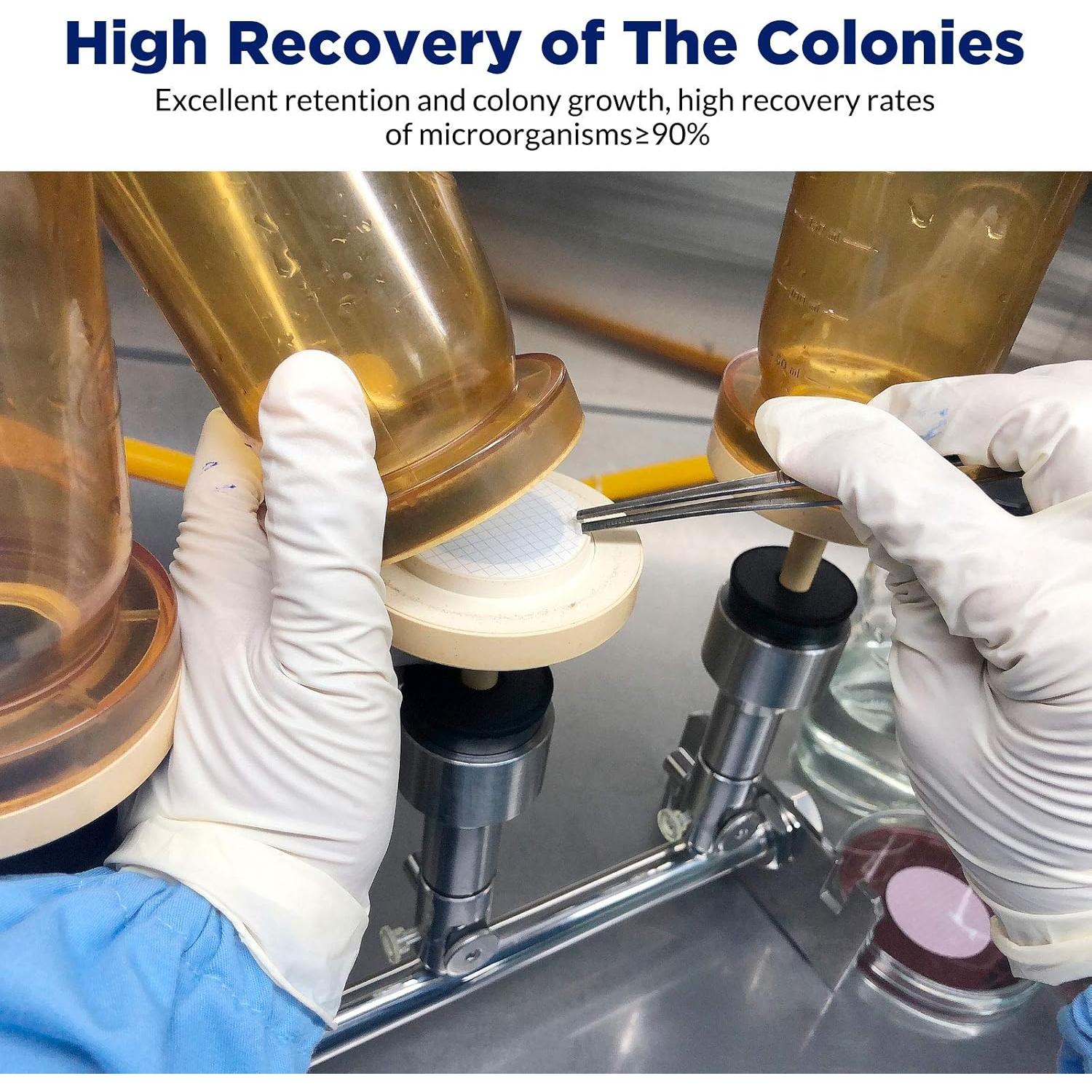 Filtro de Membrana MCE Estéril 47mm 0.45µm 100 Unidades