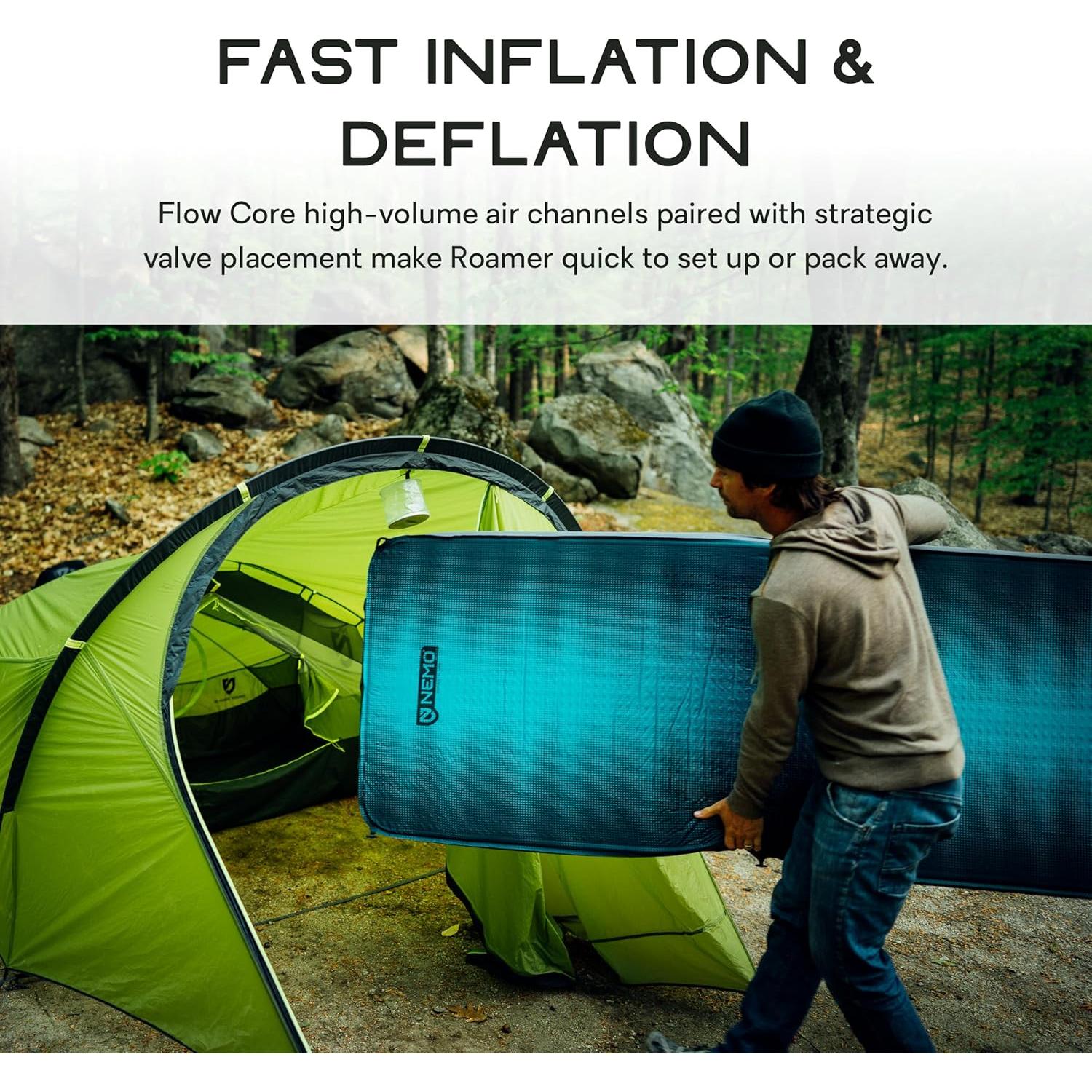 Almohadilla de dormir Doble NEMO Roamer 198x132 cm Laguna