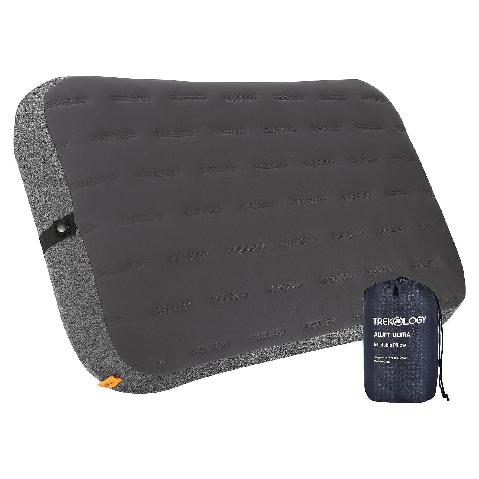 Almohada de Camping Inflable TREKOLOGY ALUFT Ultra 60x38 cm Gris