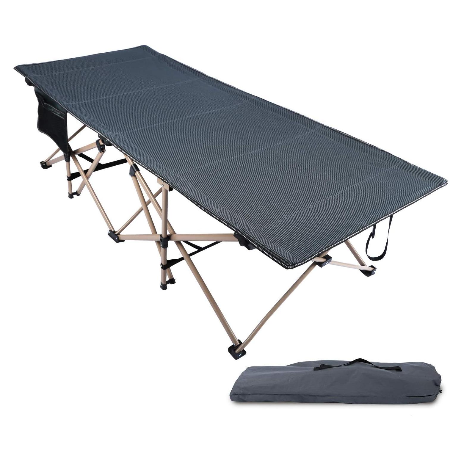 Cama de Camping Plegable REDCAMP XL 201x85cm 272kg Gris