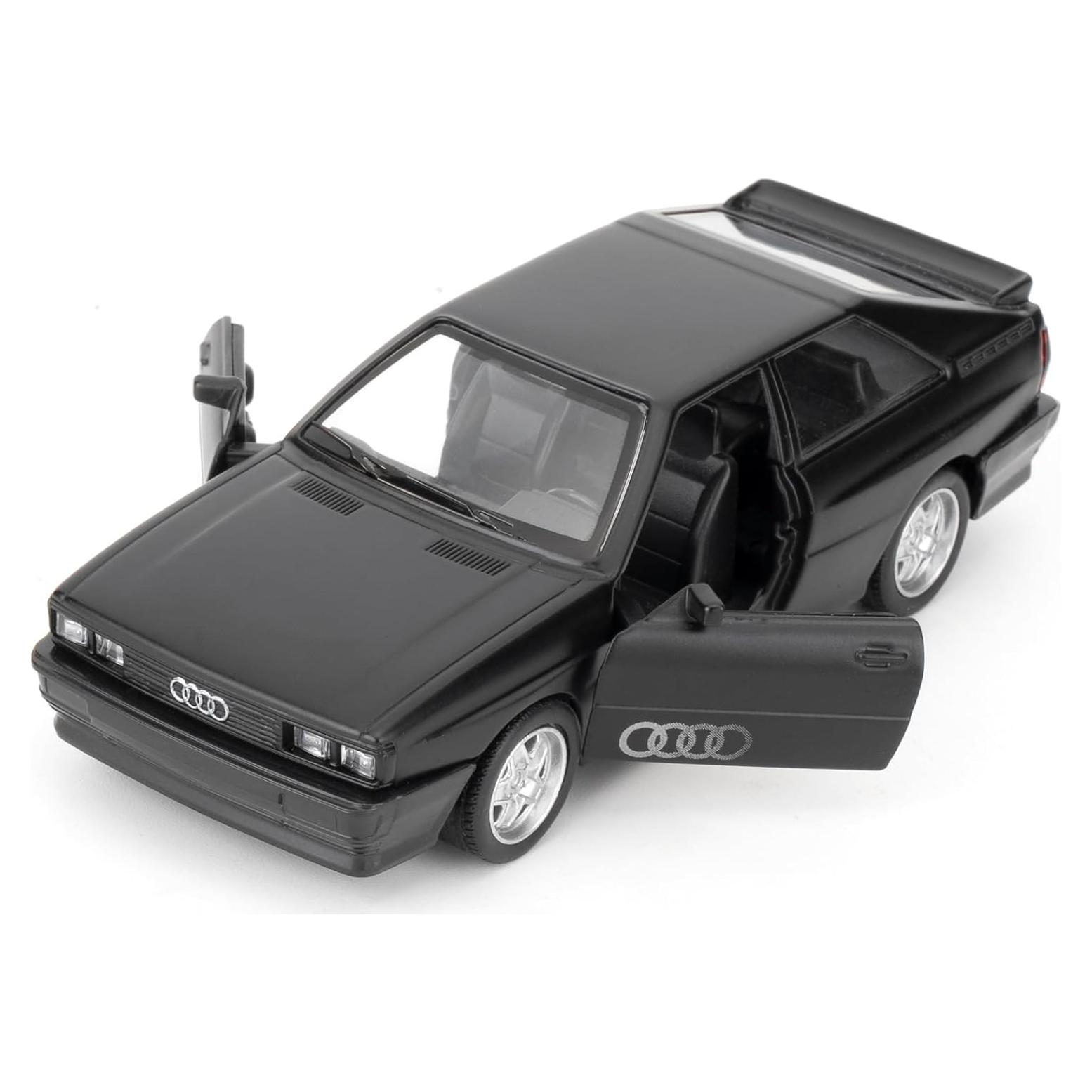 Audi Quattro 1980 1:36 Metal Retroceso Negro Juguete