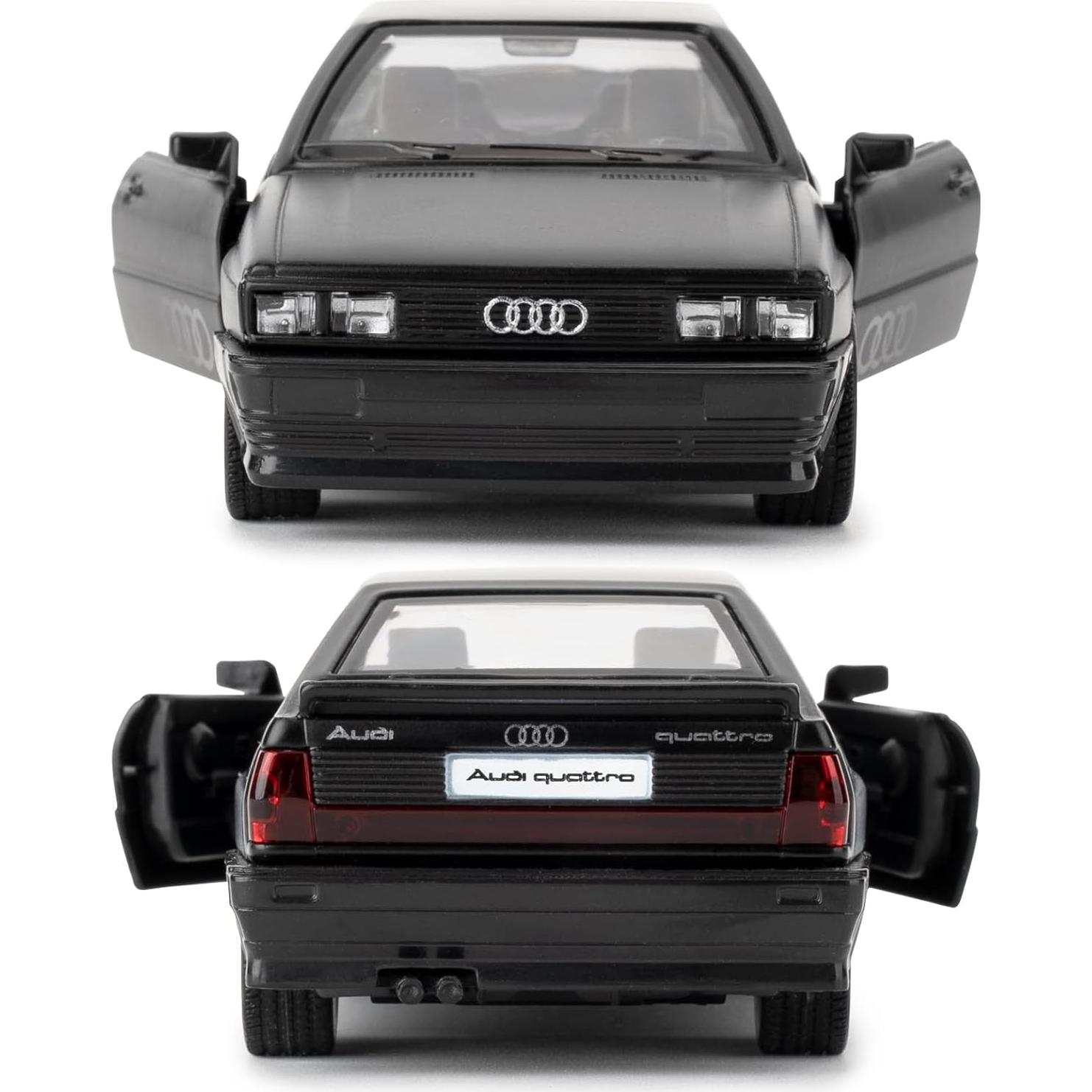 Audi Quattro 1980 1:36 Metal Retroceso Negro Juguete