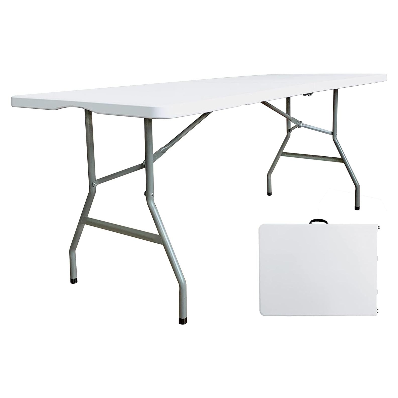 Mesa Plegable 180 cm JingPieCle Blanca Utilitaria 149.7 kg