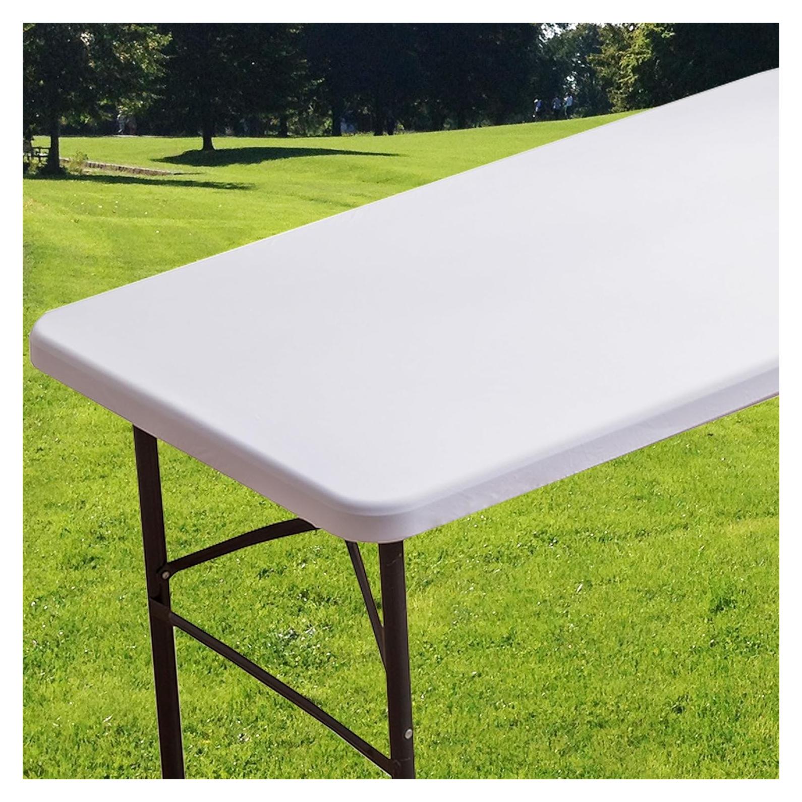 Mantel Ajustado Rectangular Viiamacki 76x152 cm Blanco Spandex