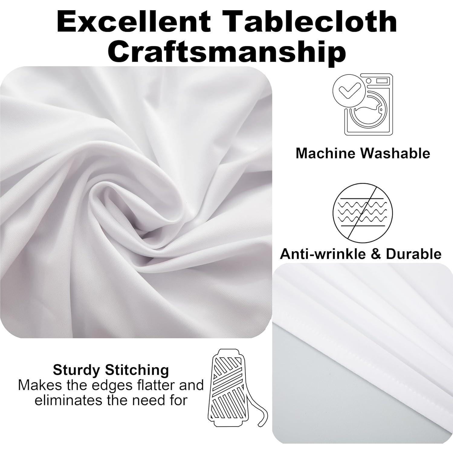 Mantel Ajustado Rectangular Viiamacki 76x152 cm Blanco Spandex