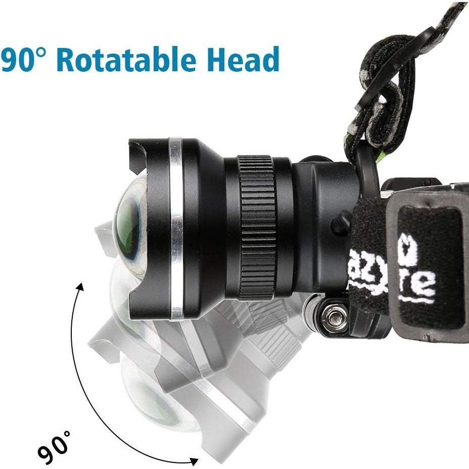 Linterna Frontal LED CrazyFire HL-RJ2166 1600 Lúmenes Impermeable