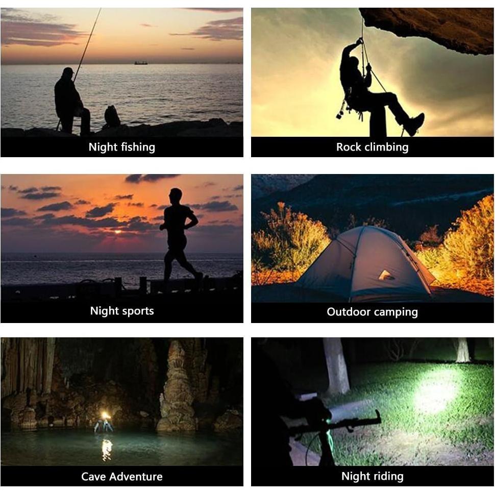 Linterna Frontal LED CrazyFire HL-RJ2166 1600 Lúmenes Impermeable