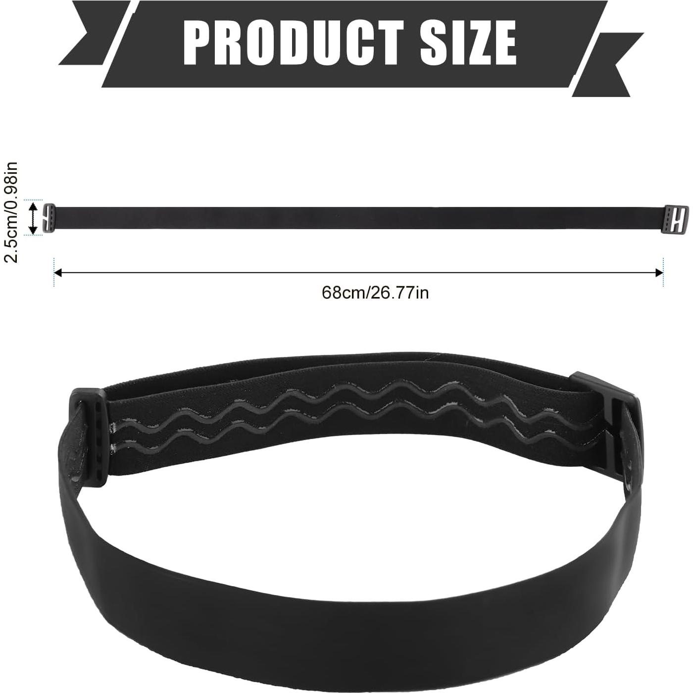 Correa Elástica para Linterna Frontal XIHIRCD 68x2.5cm Negra