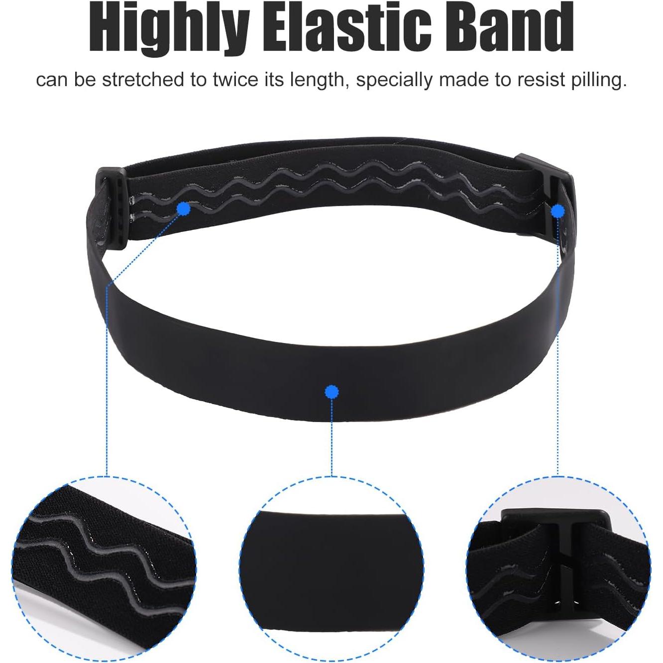 Correa Elástica para Linterna Frontal XIHIRCD 68x2.5cm Negra