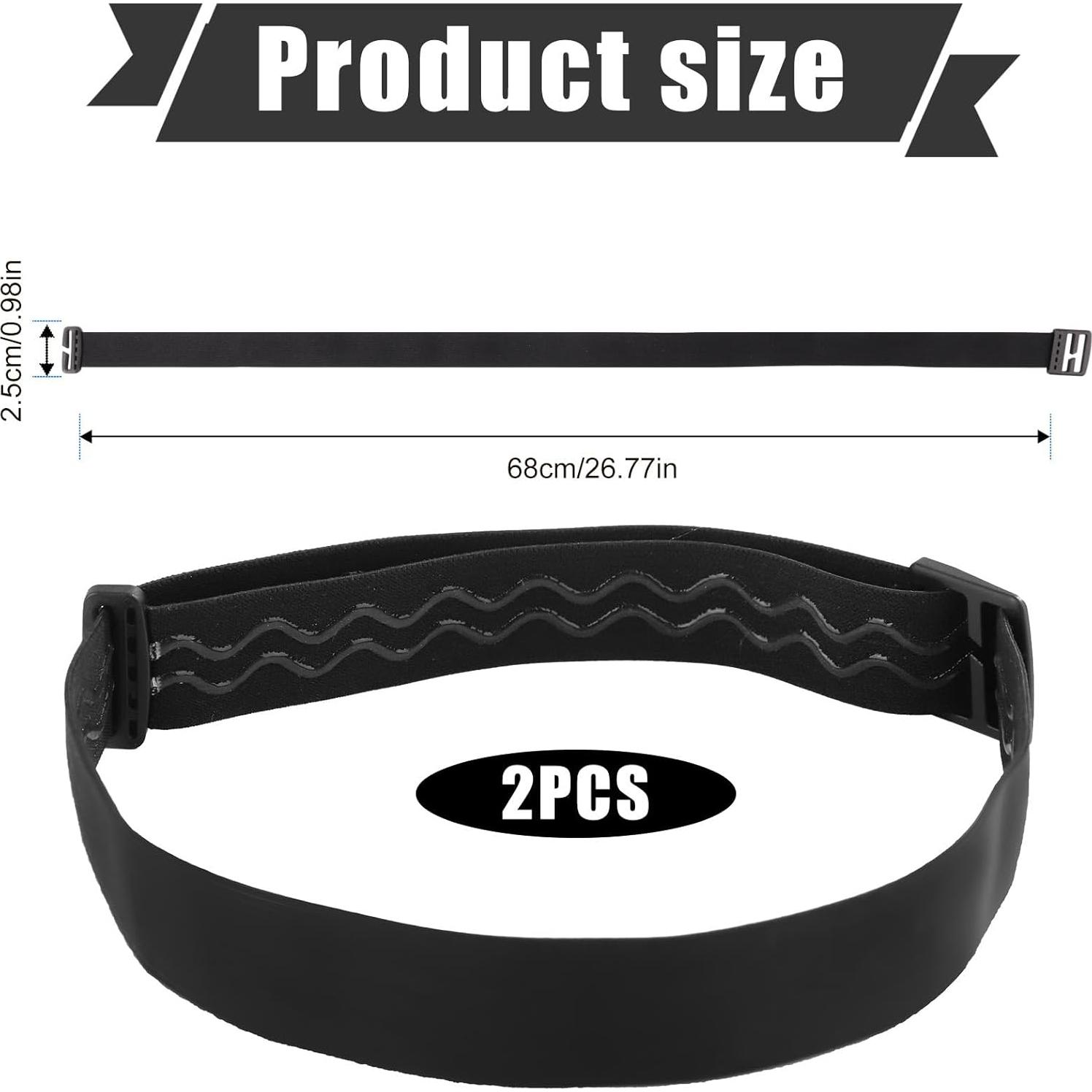 2 Correas Elásticas para Linterna Frontal Tinoaly Ajustables