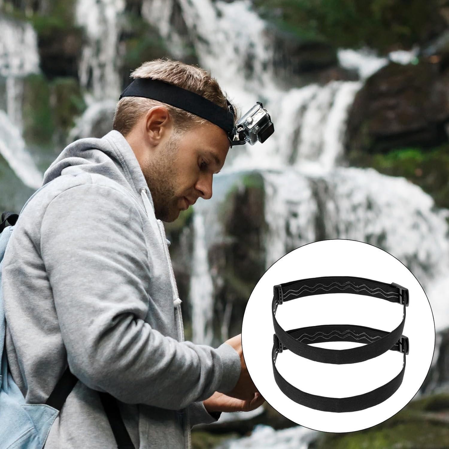 2 Correas de Linterna Frontal Elástica GEEHUA 68cm Ajustables