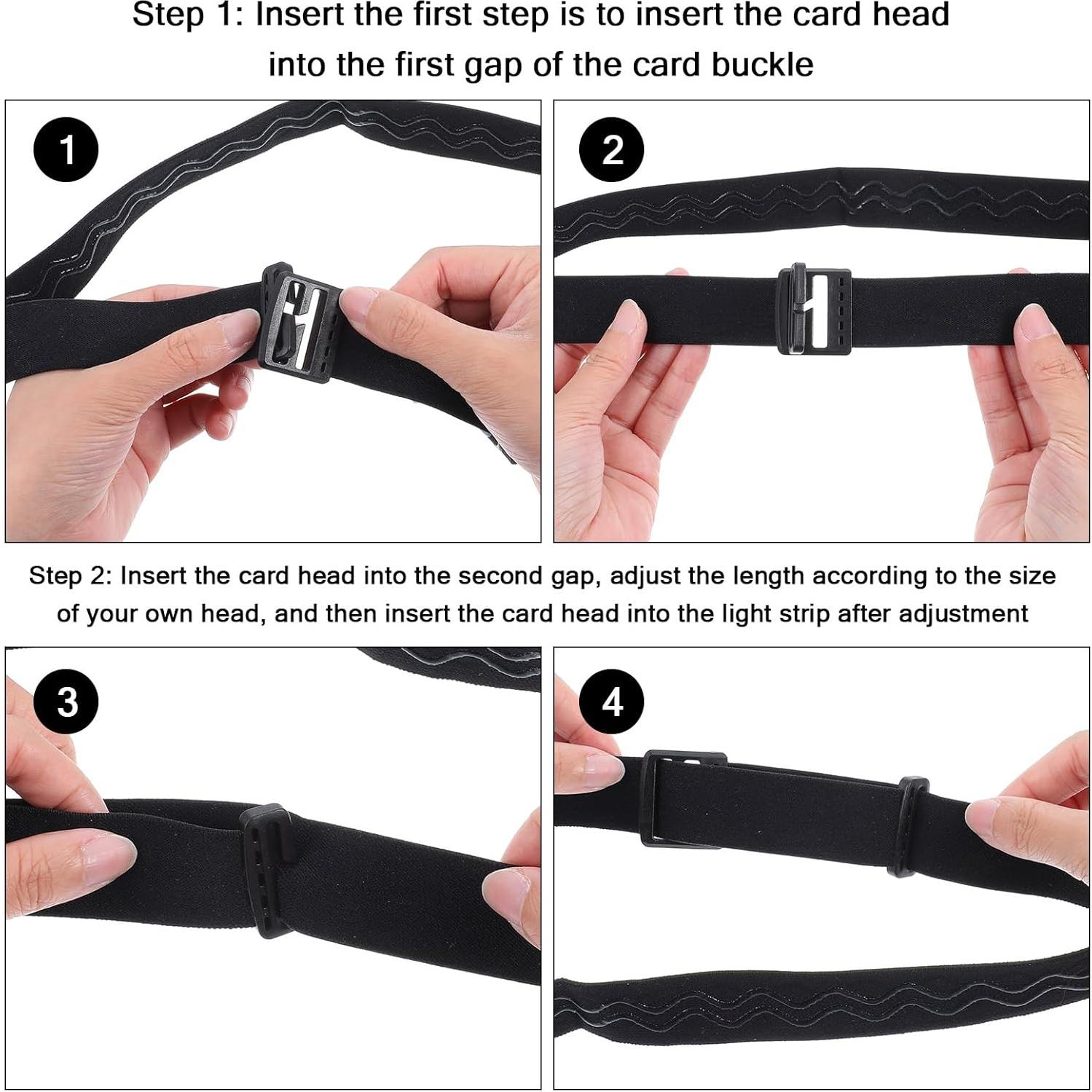 2 Correas de Linterna Frontal Elástica GEEHUA 68cm Ajustables