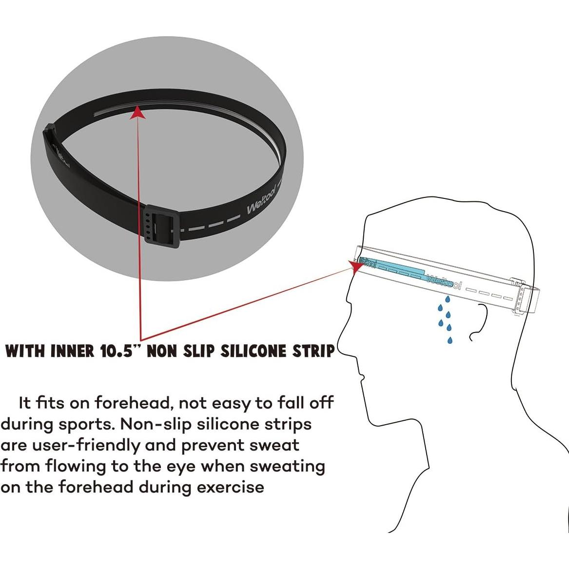 Correa Elástica Antideslizante Weltool para Linternas Frontales