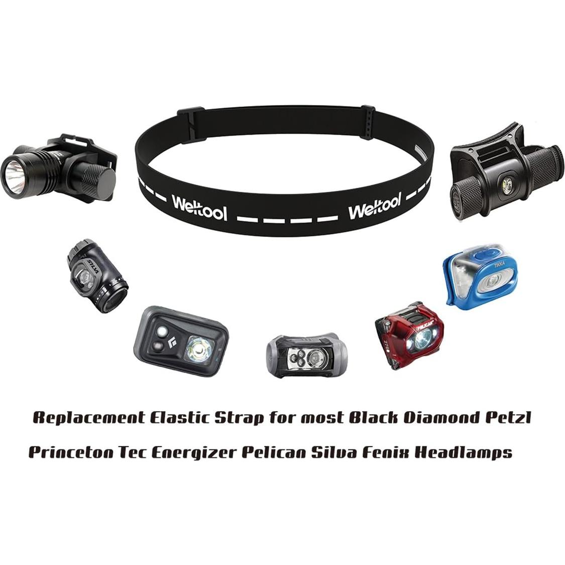 Correa Elástica Antideslizante Weltool para Linternas Frontales