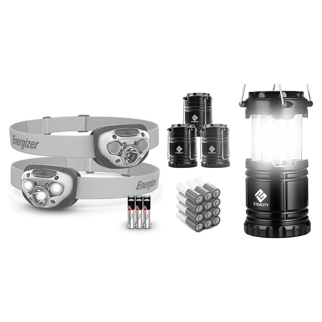 Linterna Frontal LED Energizer PRO - Paquete de 2, 260 Lúmenes, IPX4