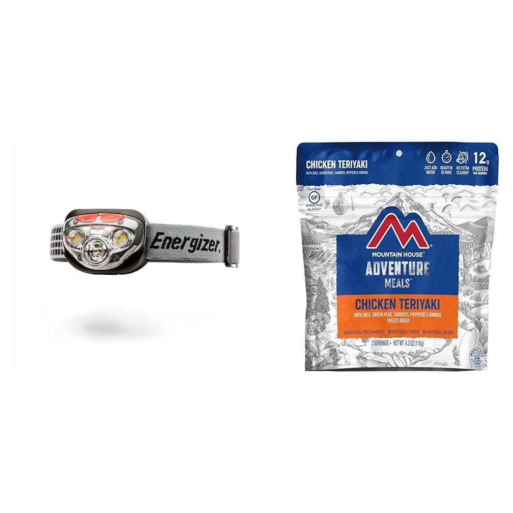 Paquete Linterna Frontal LED Energizer + Comida Mountain House