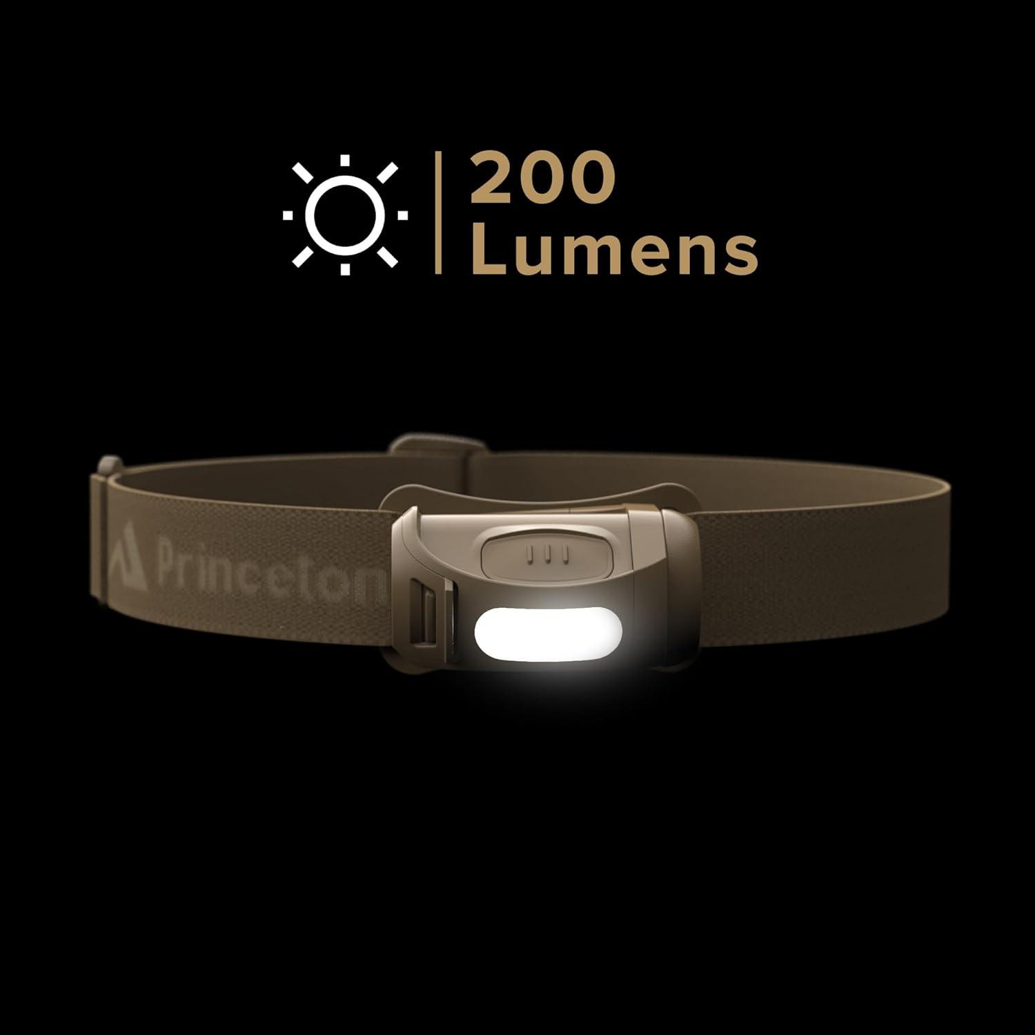 Linterna Frontal Princeton Tec Fred 200 Lúmenes LED Beige IPX4