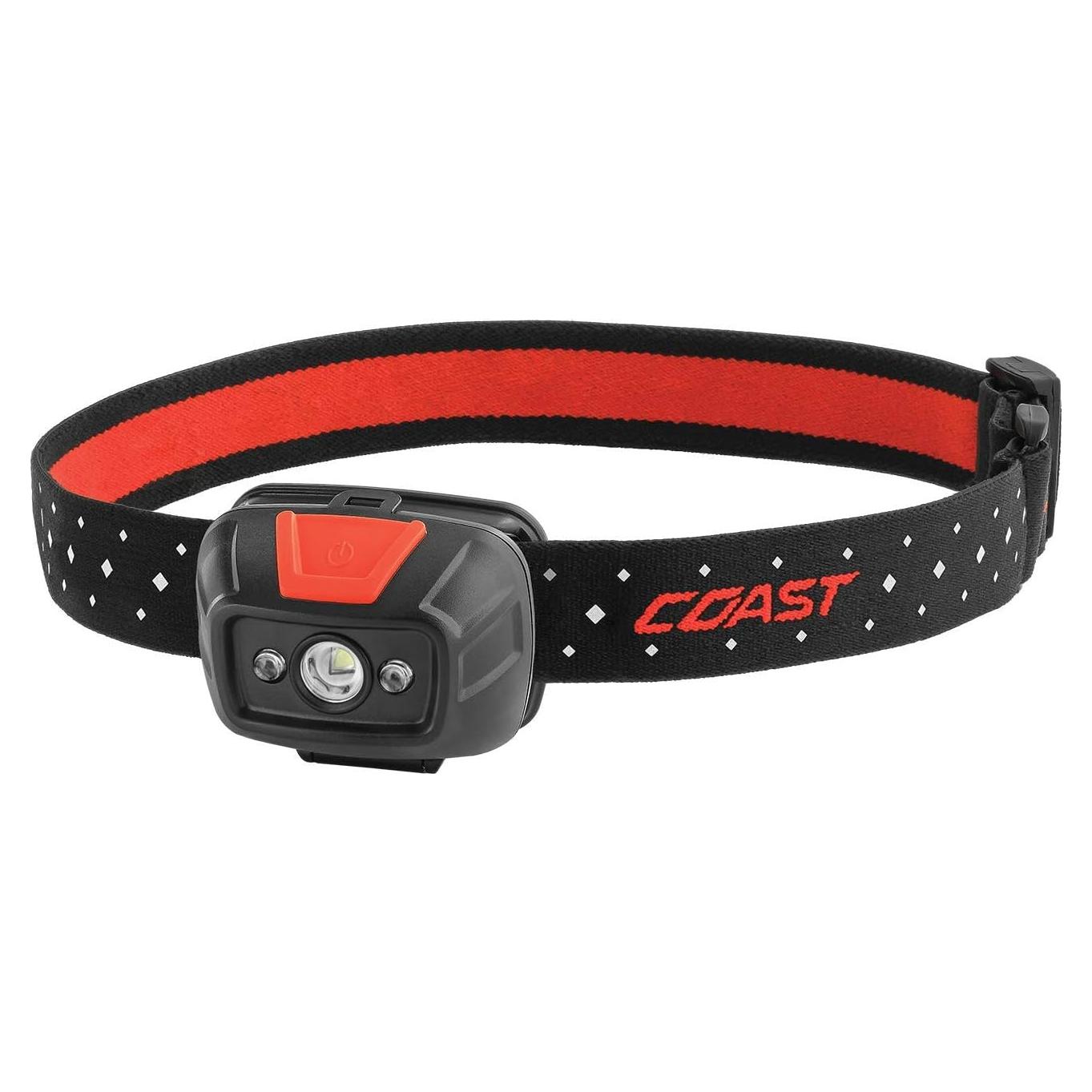 Linterna Frontal LED Coast FL19 365 Lúmenes Doble Color Negro