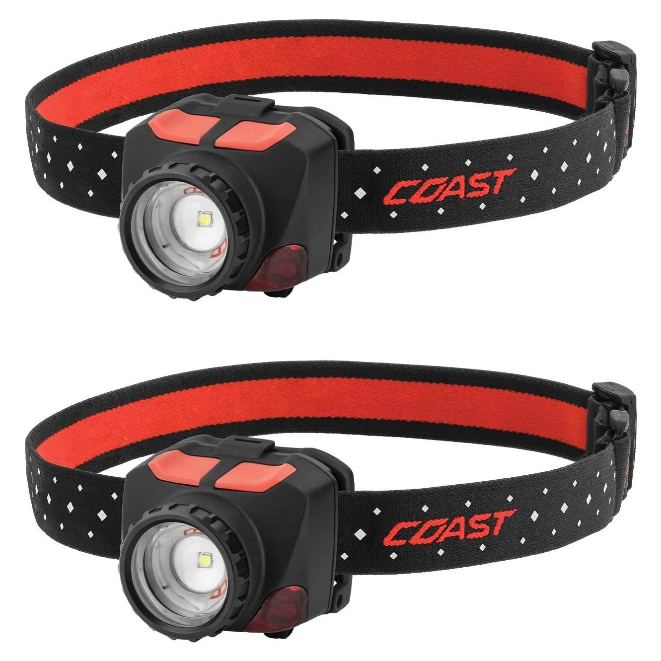 Linterna Frontal LED COAST FL84 575 Lúmenes 2-Pack