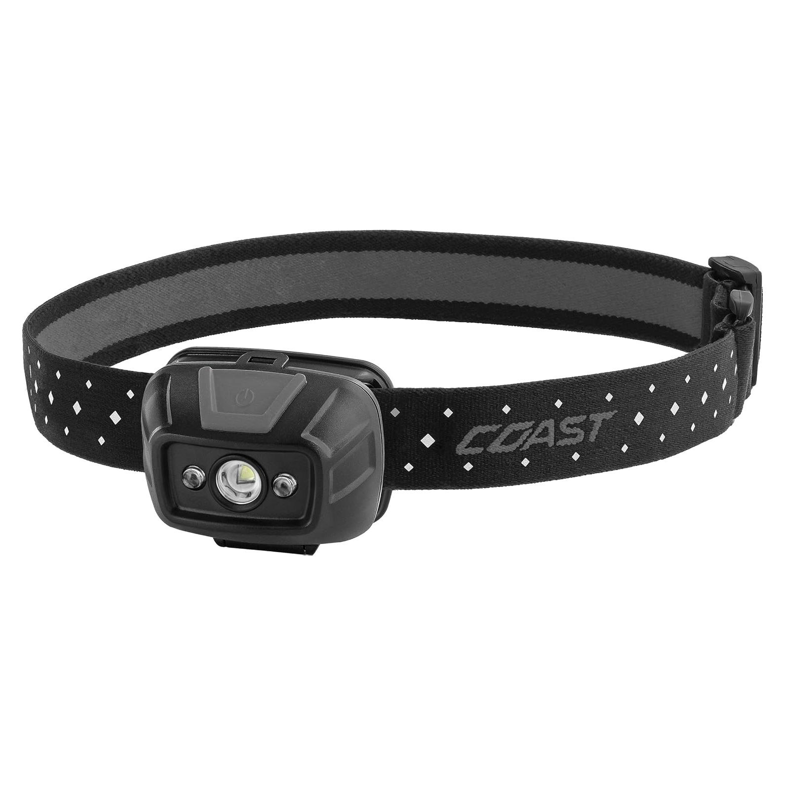 Linterna Frontal Coast FL19 365 Lúmenes Doble Color Gris