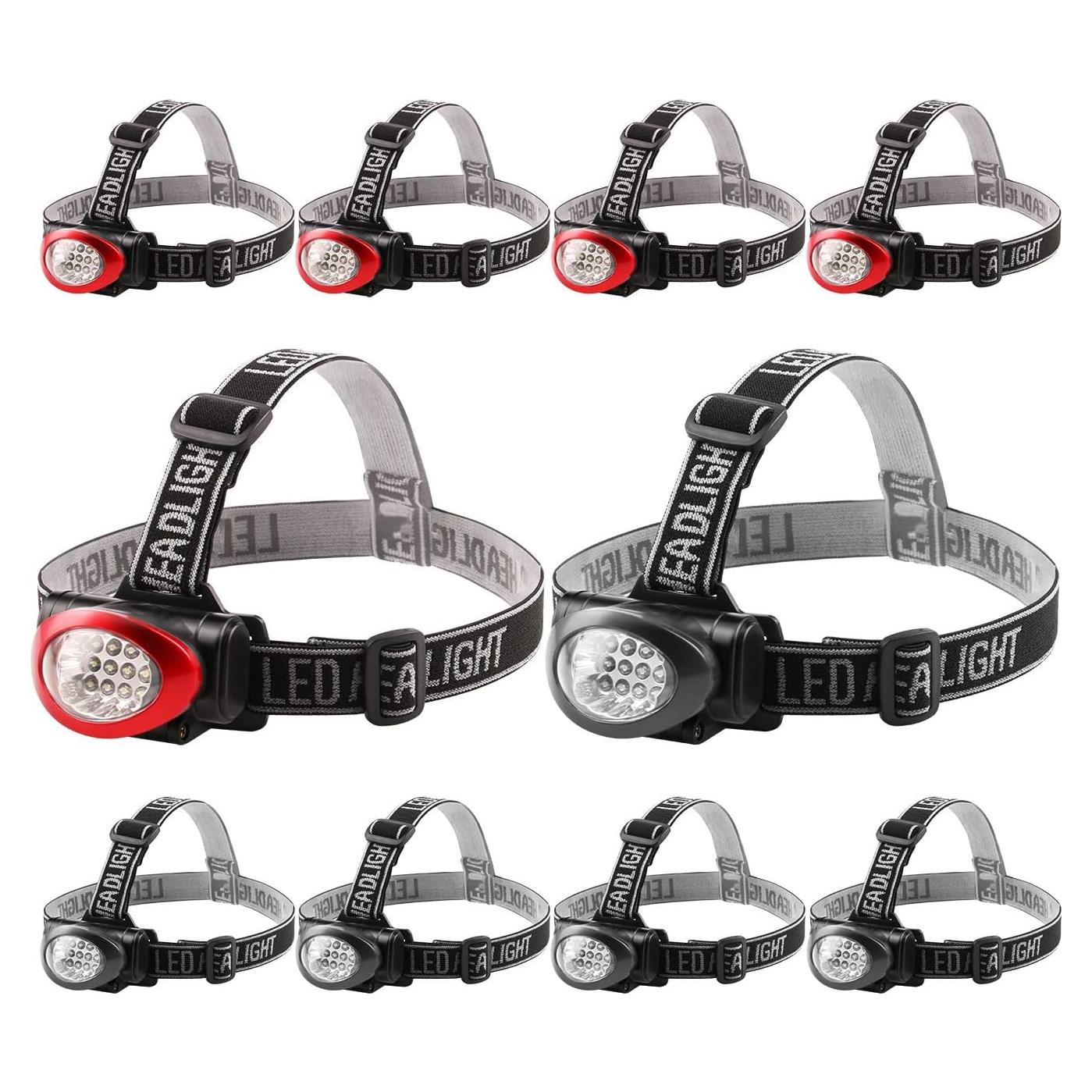 Lámpara Frontal Lichamp 10 LED, 3 Modos, Ligera y Ajustable