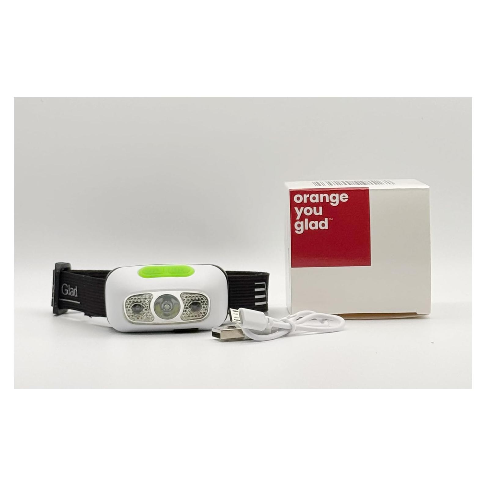 Linterna Frontal Recargable LED ¿Naranja Estás Contento? 58g