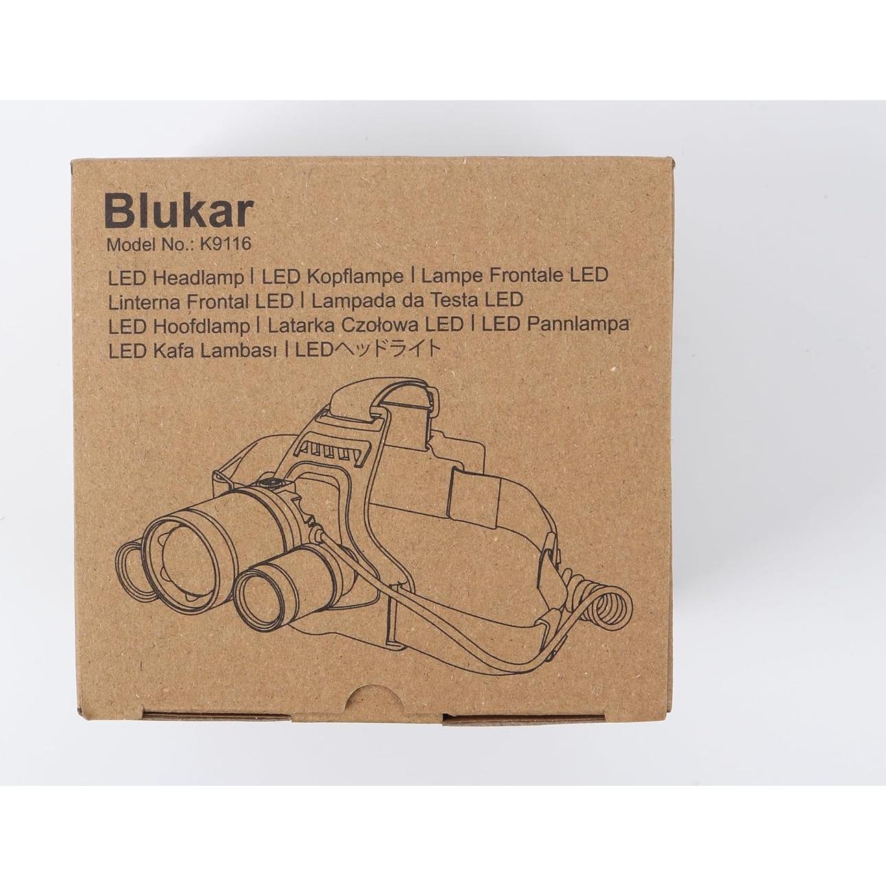 Linterna Frontal LED Blukar K9116 Recargable IPX6 5 Modos