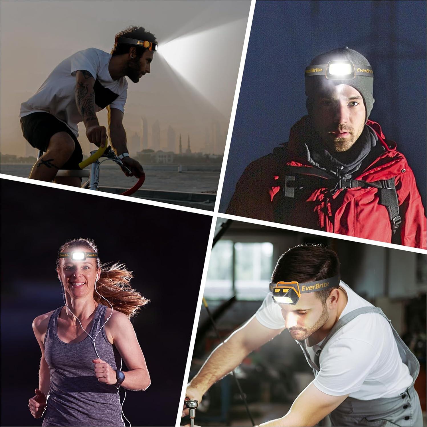 Linterna Frontal Recargable EverBrite 350 Lúmenes 7 Modos