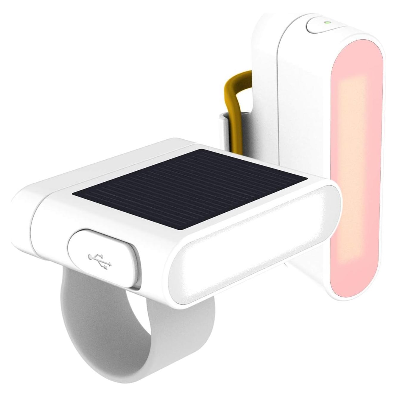 Conjunto de Luces de Bicicleta BioLite Luci | Faro 100 Lúmenes | Luz Trasera 40 Lúmenes RGB | Recargable Solar y USB | Impermeable IPX4